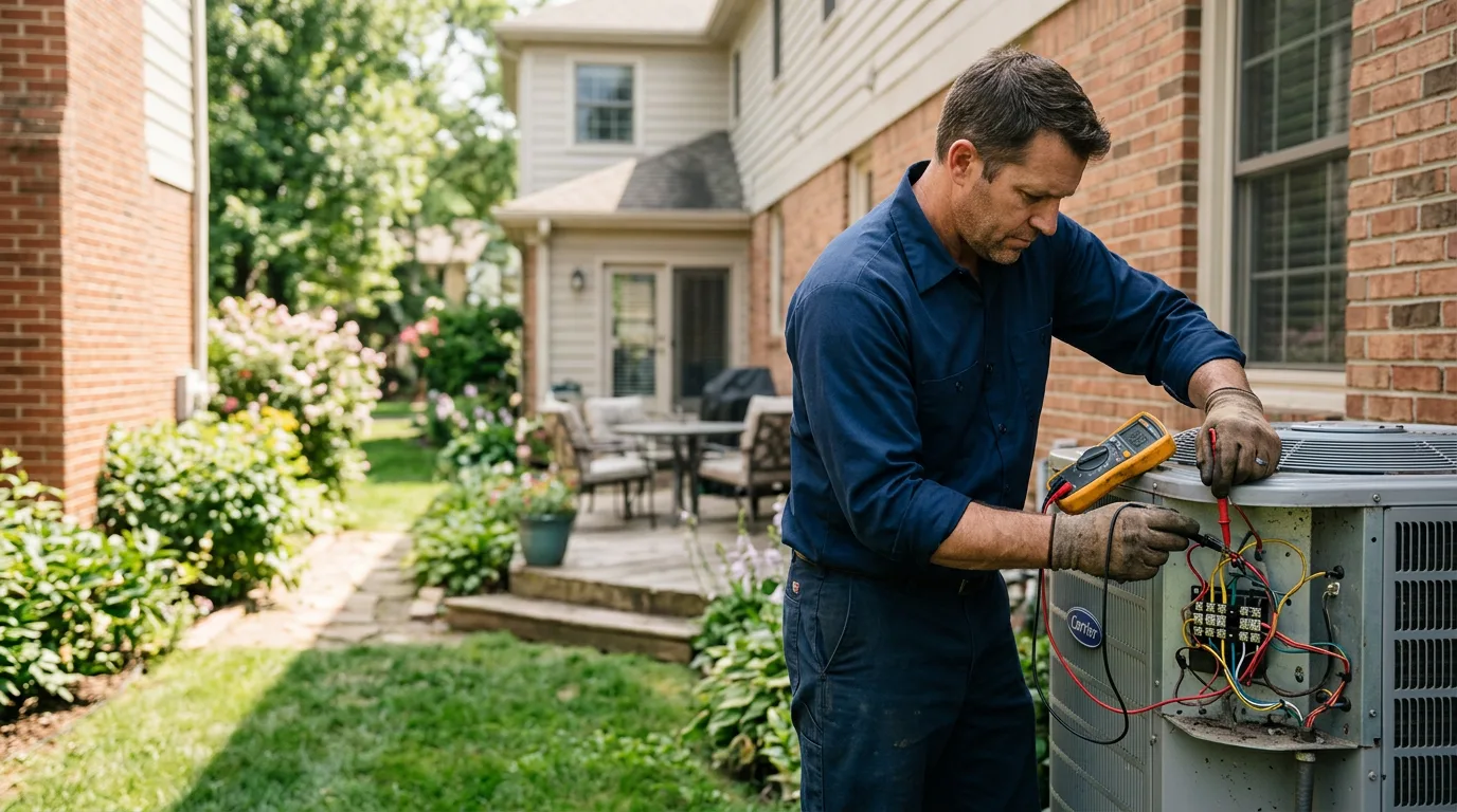 HVAC technician working near Upton, MA